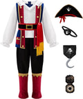 ReliBeauty Pirate Costume for Boys Toddler - Complete 7-Piece Kit Kids