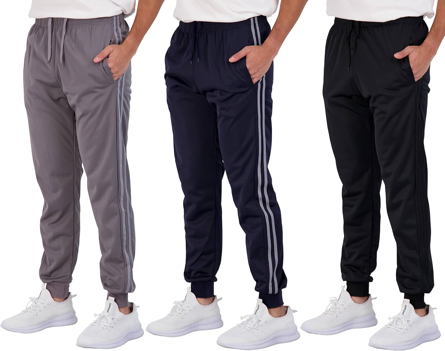 Boys Joggers with Pockets: Real Essentials 3 Pack for Kids