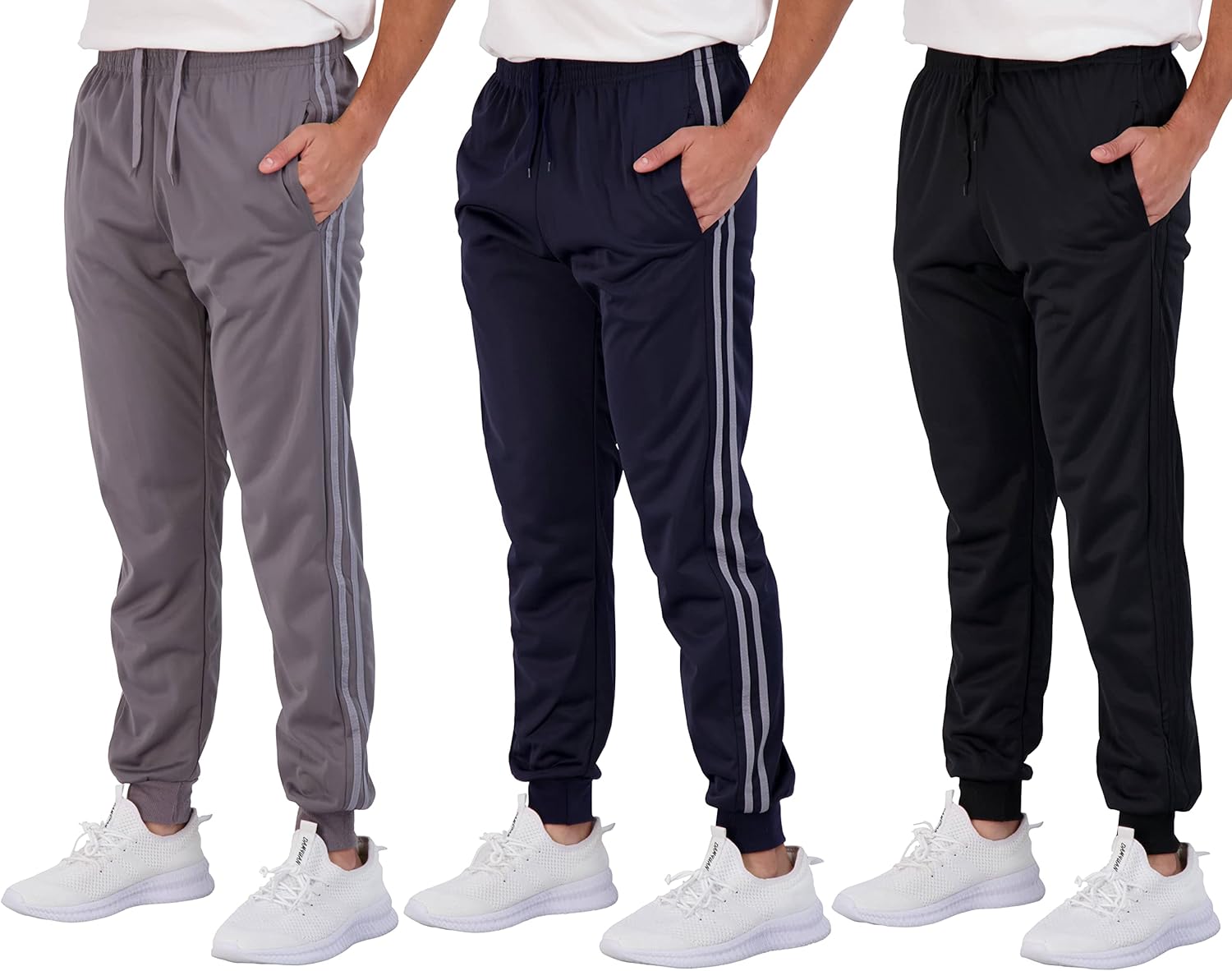 Boys Joggers with Pockets: Real Essentials 3 Pack for Kids