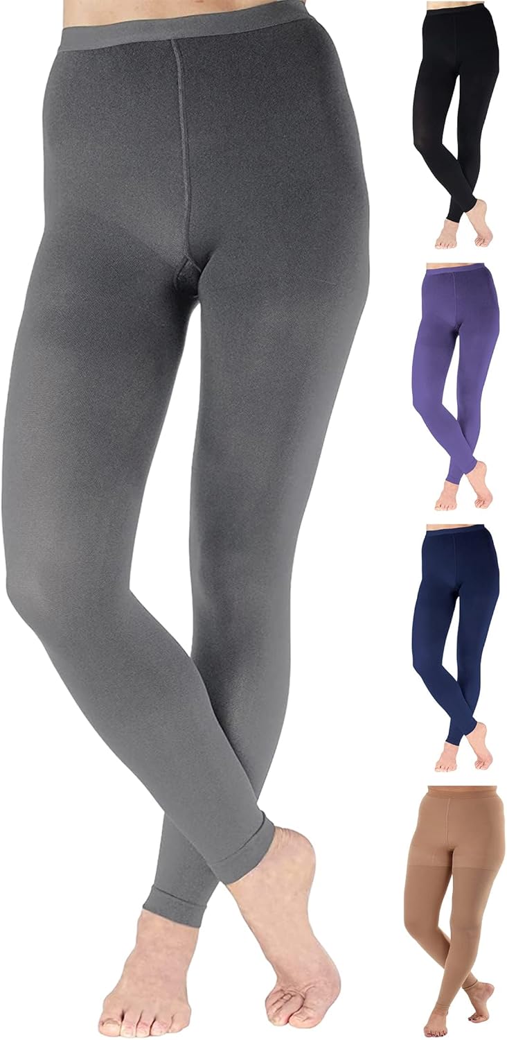 Compression Footless Pantyhose for Women - 20-30mmHg Support