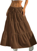 Verdusa Women's Boho Ruffle Maxi Skirt - Flowy Summer Style Skirts