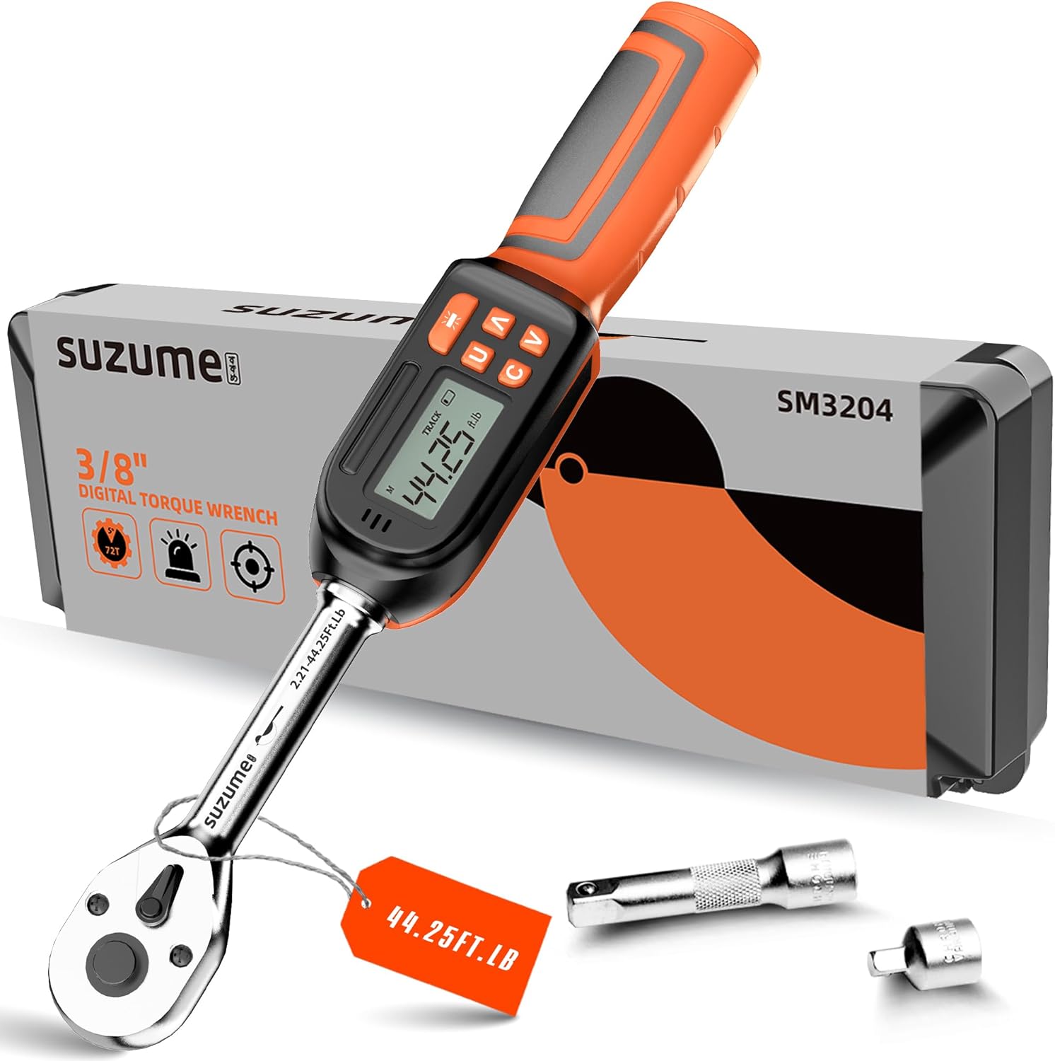 3/8 Digital Torque Wrench with Buzzer and LED Flash Notification