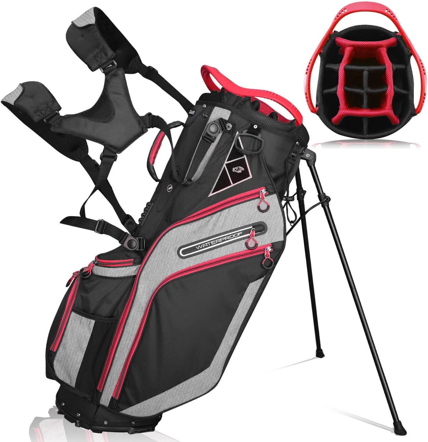 Lightweight Golf Bag with 14 Dividers & Rain Hood