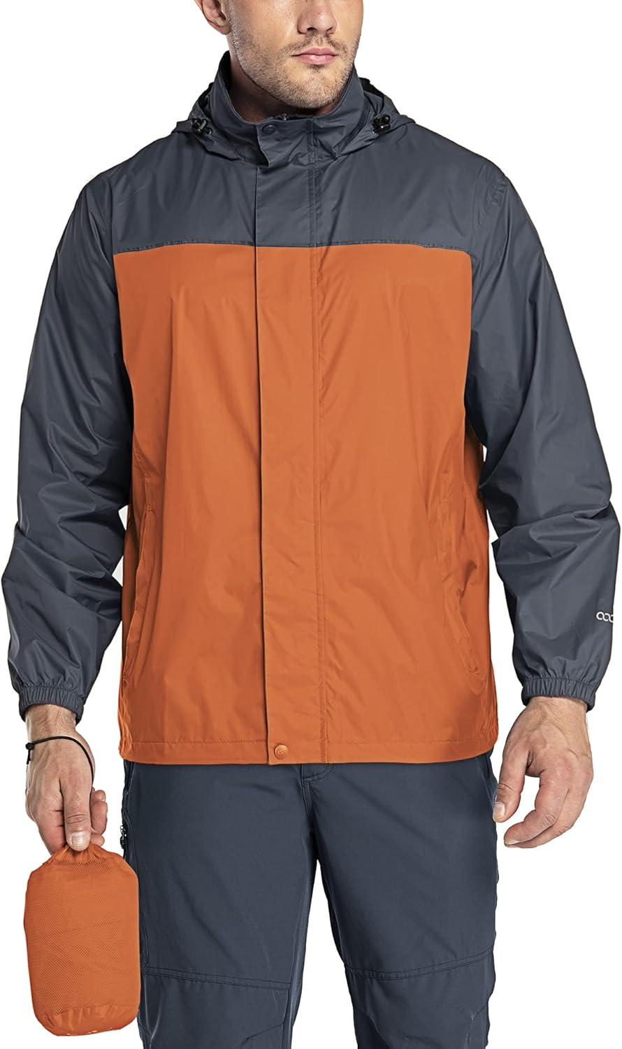 Packable Rain Jacket for Men - Lightweight Waterproof Shell