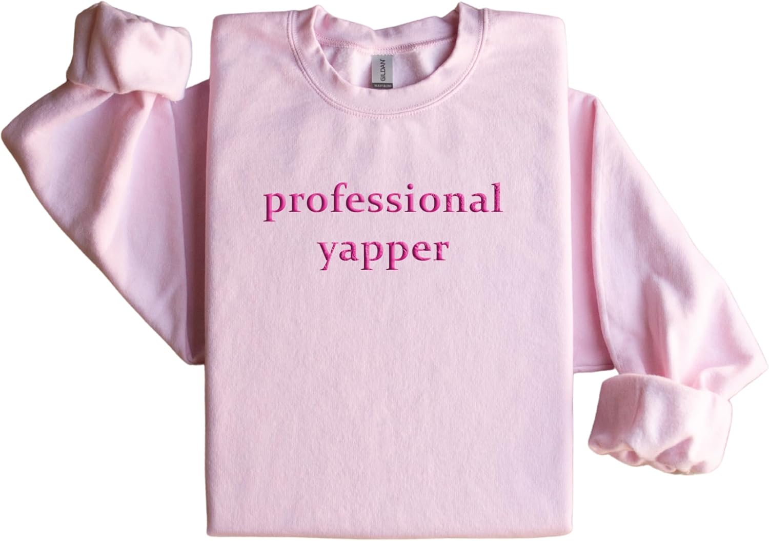 Embroidered Professional Yapper Crewneck - Trendy Meme Shirt