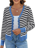 Women's Lightweight V-Neck Cardigan - Casual Long Sleeve Knit