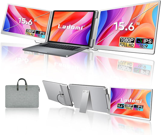 Ladomi Laptop Screen Extender - Portable Triple Monitor Boost