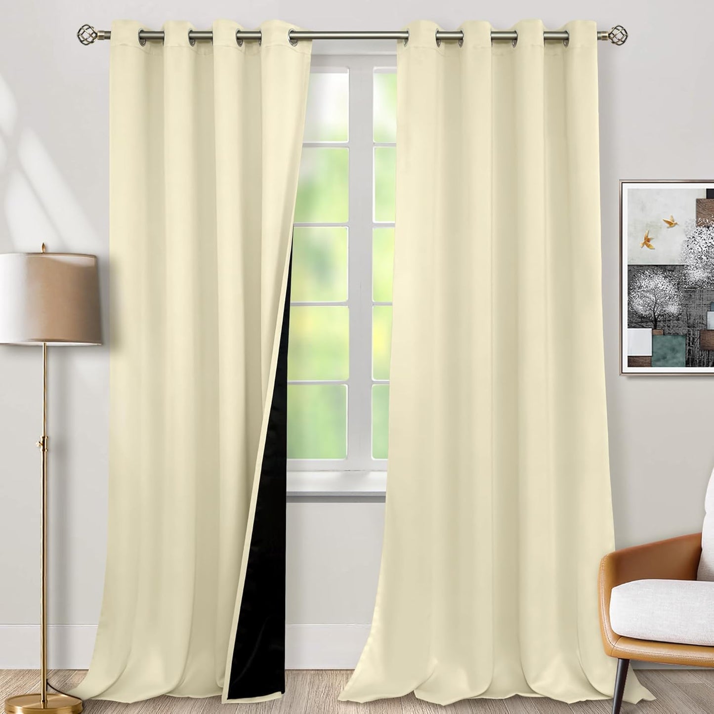 BGment Thermal Insulated Blackout Curtains for Total Light Blocking