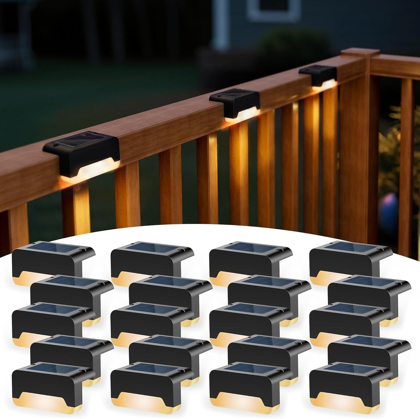 SOLPEX Solar Deck Lights for Outdoor Waterproof LED Stair Lighting