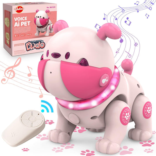 VATOS Dancing Dog RC Toy - LED, Voice Recording, Farting Touch, Walking! 