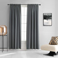 Room Darkening Curtain Draperies 96 in Medium Grey - Triple Weave
