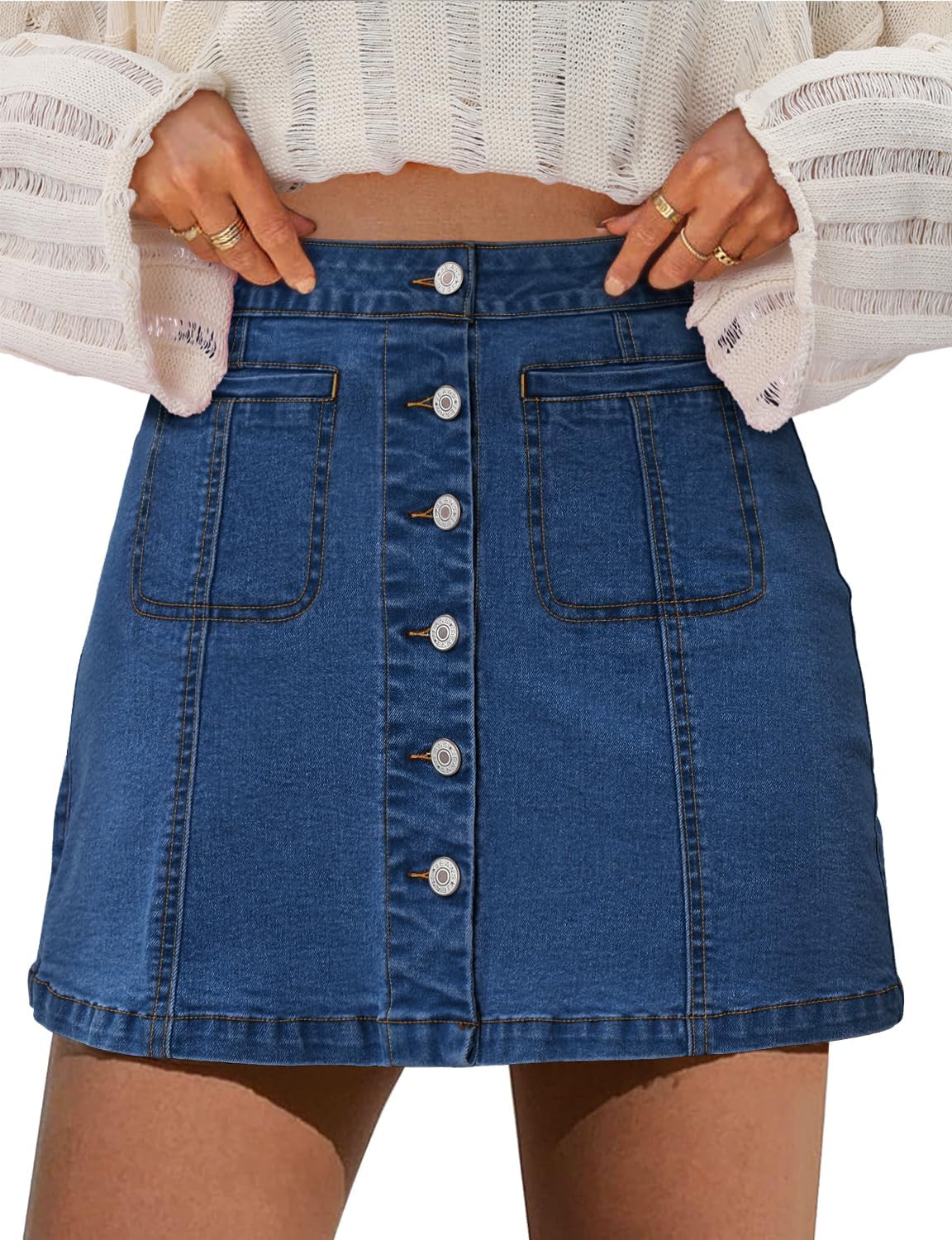Angerella Skorts Skirts for Women: Stylish Denim Mini Skirt