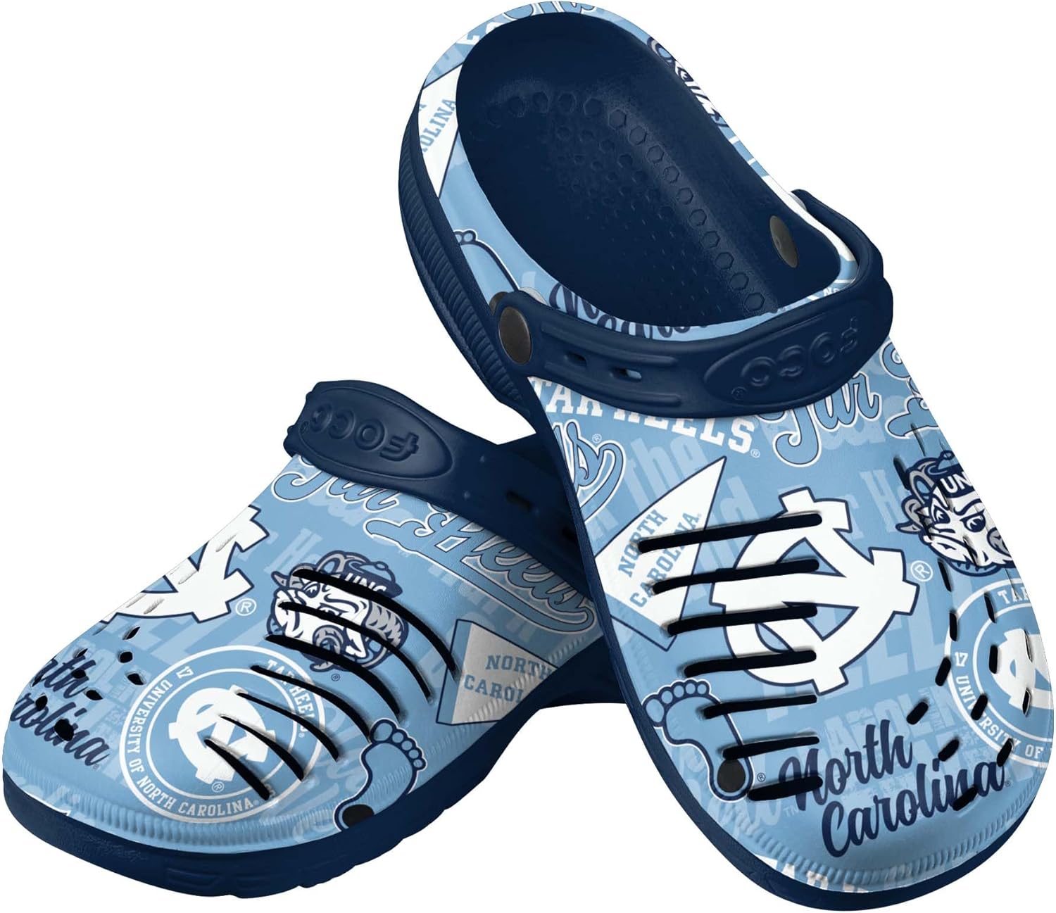 FOCO Men's NCAA College Team Logo Garden Sandals for Comfort