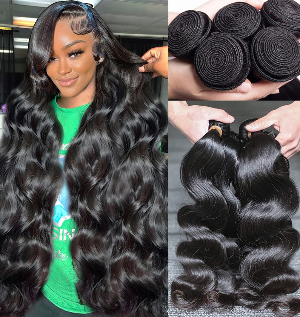 Body Wave Human Hair Bundles 12A Grade Unprocessed Extensions