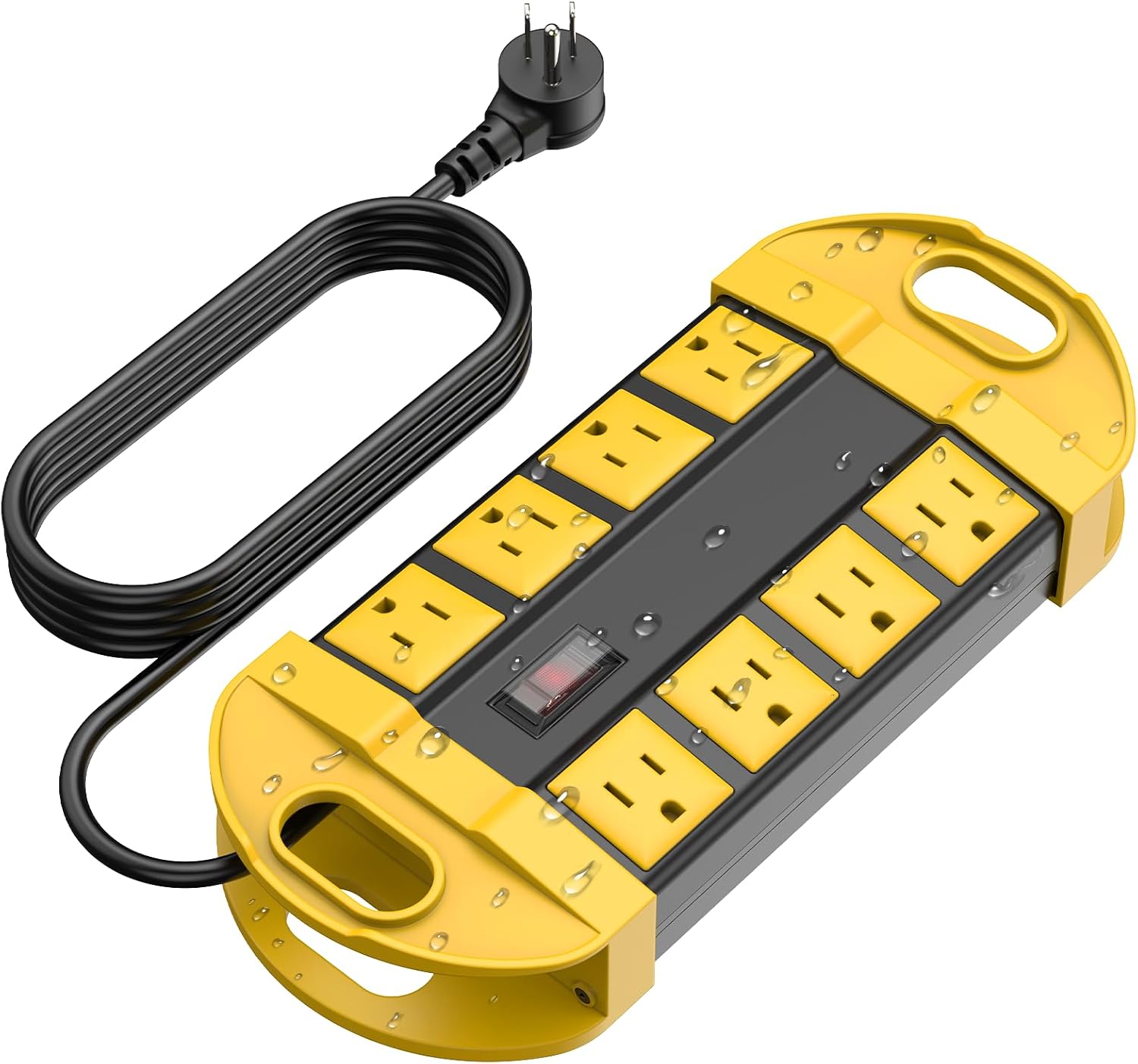 CCCEI Outdoor Power Strip Weatherproof with 8 Outlets and 10FT Cord