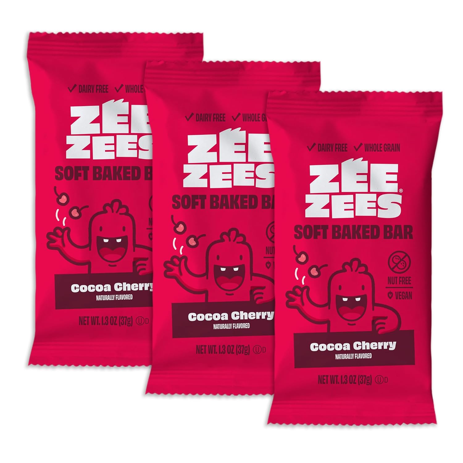 Zee Zees Cocoa Cherry Soft Baked Snack Bars - Nut Free Treats