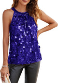 GRACE KARIN Halter Sequin Tank Top - Shimmery Party Shell