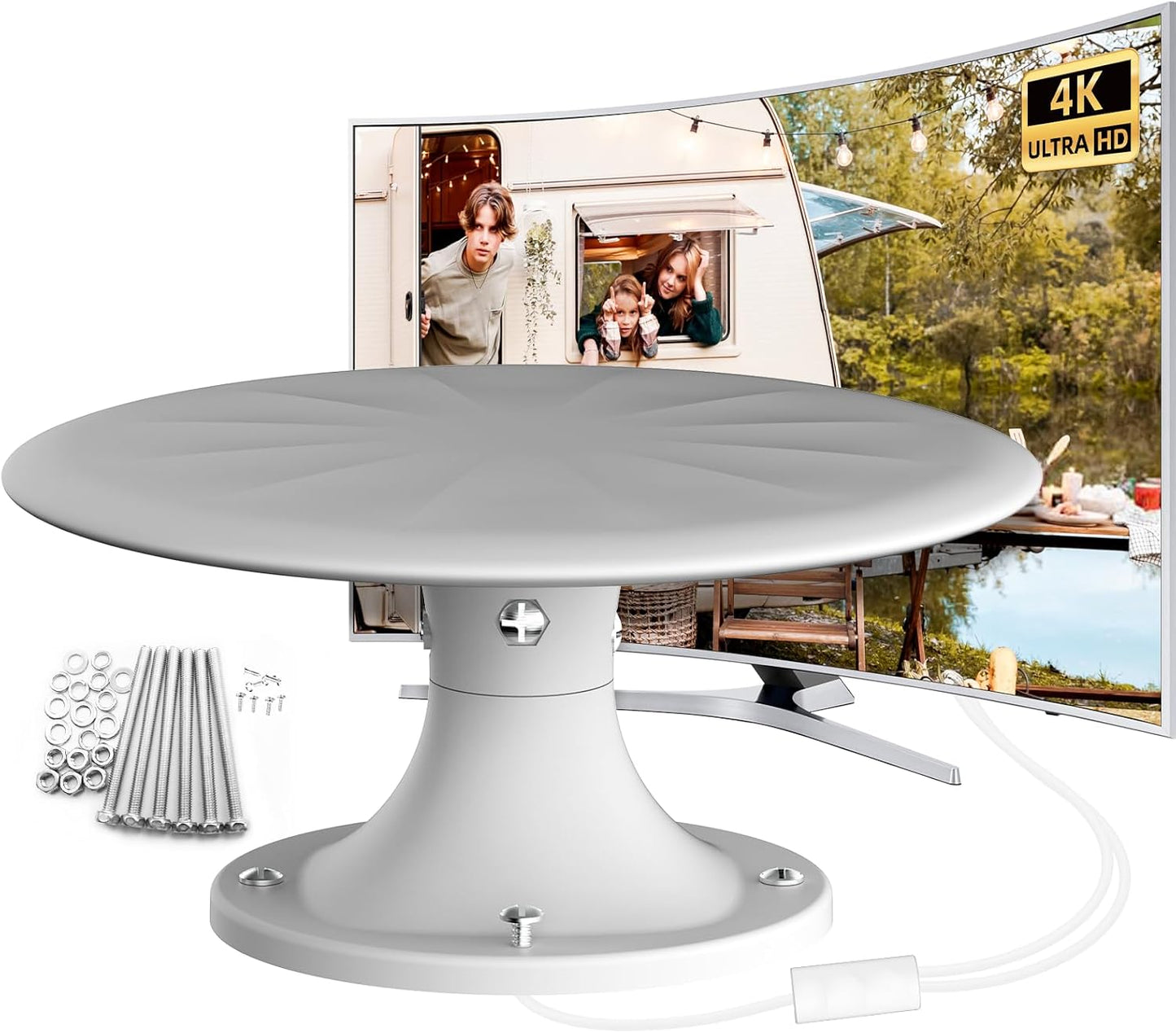 RV TV Antenna Roof-Mounted Amplified Digital HD Antenna
