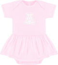Creative Knitwear Picot Trim Baby Dress Bodysuit for Girls