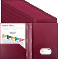 Pocket Folders with Prongs 72 Pack Burgundy - Durable Office Organizer