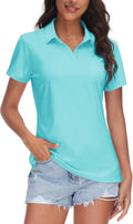 Women's V-Neck Polo Shirts UPF 50+ - Quick Dry Golf Top