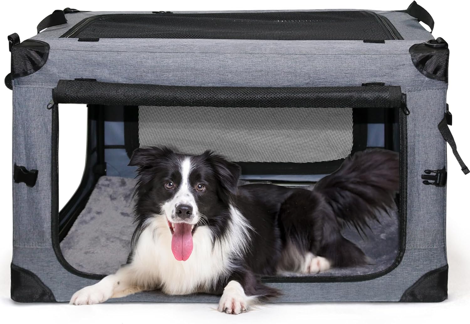 NEZUC Soft Collapsible Dog Crate for Small Dogs - 24 Inch