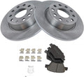 TRQ Rear Ceramic Brake Pads & 2 Discs Rotors Set Kit for VW Jetta Golf