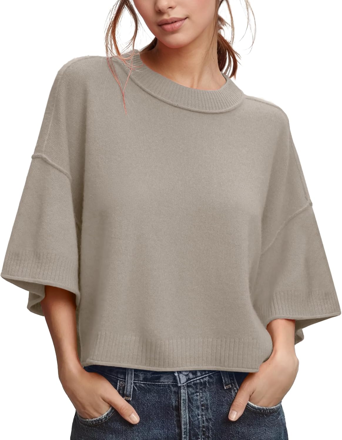 ZDC Women's Oversized Sweaters for Casual Summer Style
