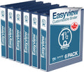 Easyview 1.5 in 3-Ring Binders Pack of 6 Royal Blue - Clear View
