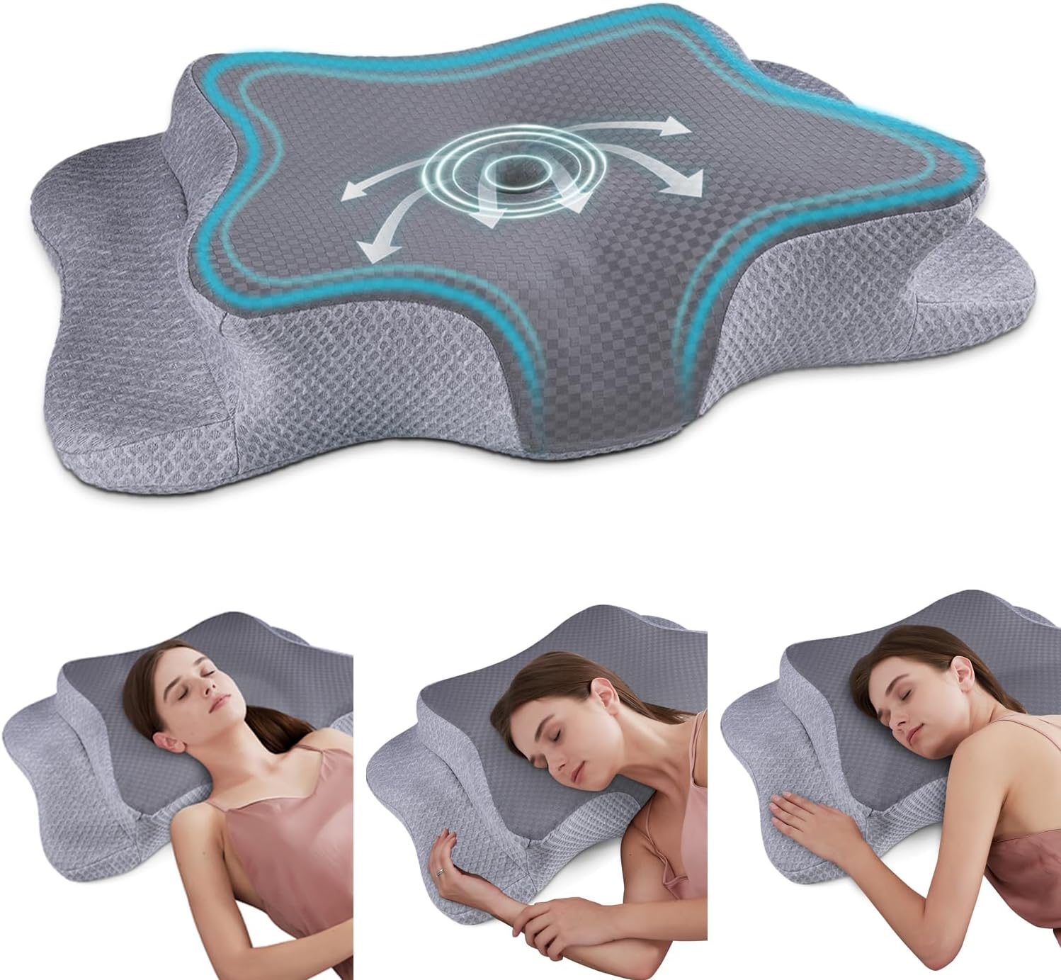 Cervical Neck Pillow for Pain Relief and Ergonomic Support