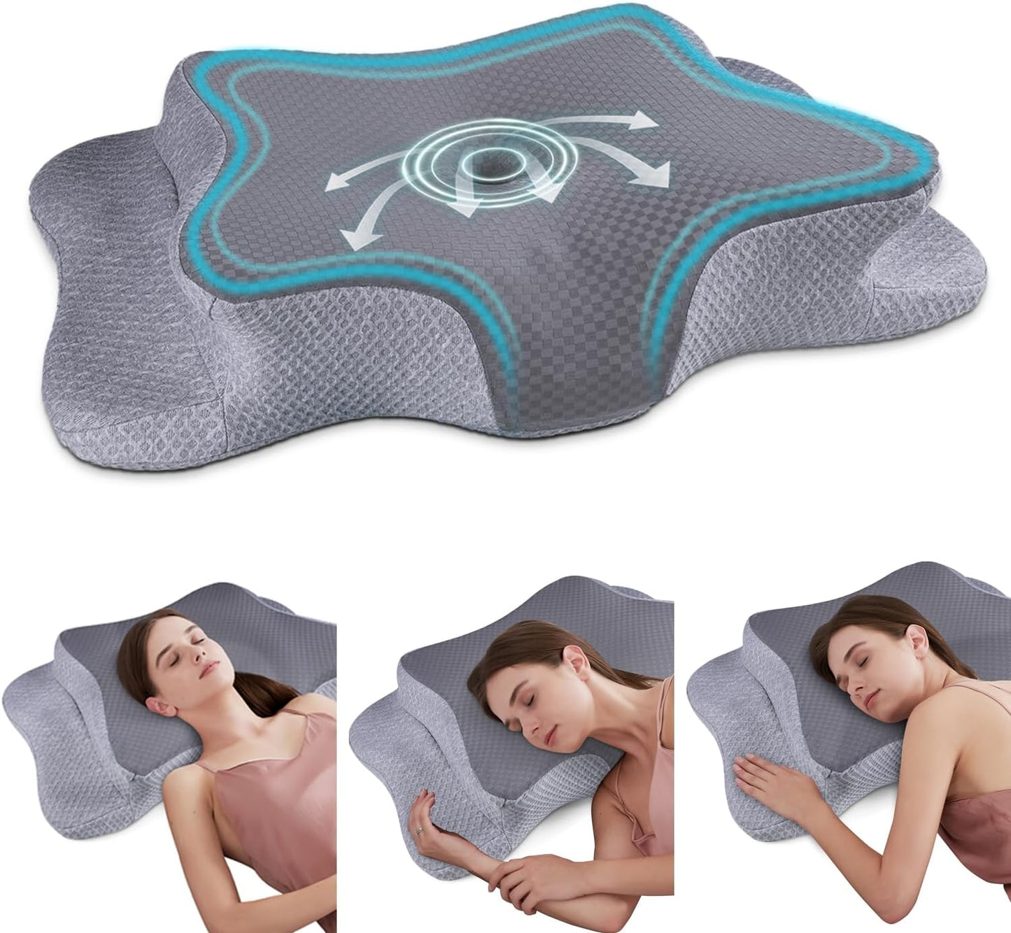 Cervical Neck Pillow for Pain Relief and Ergonomic Support