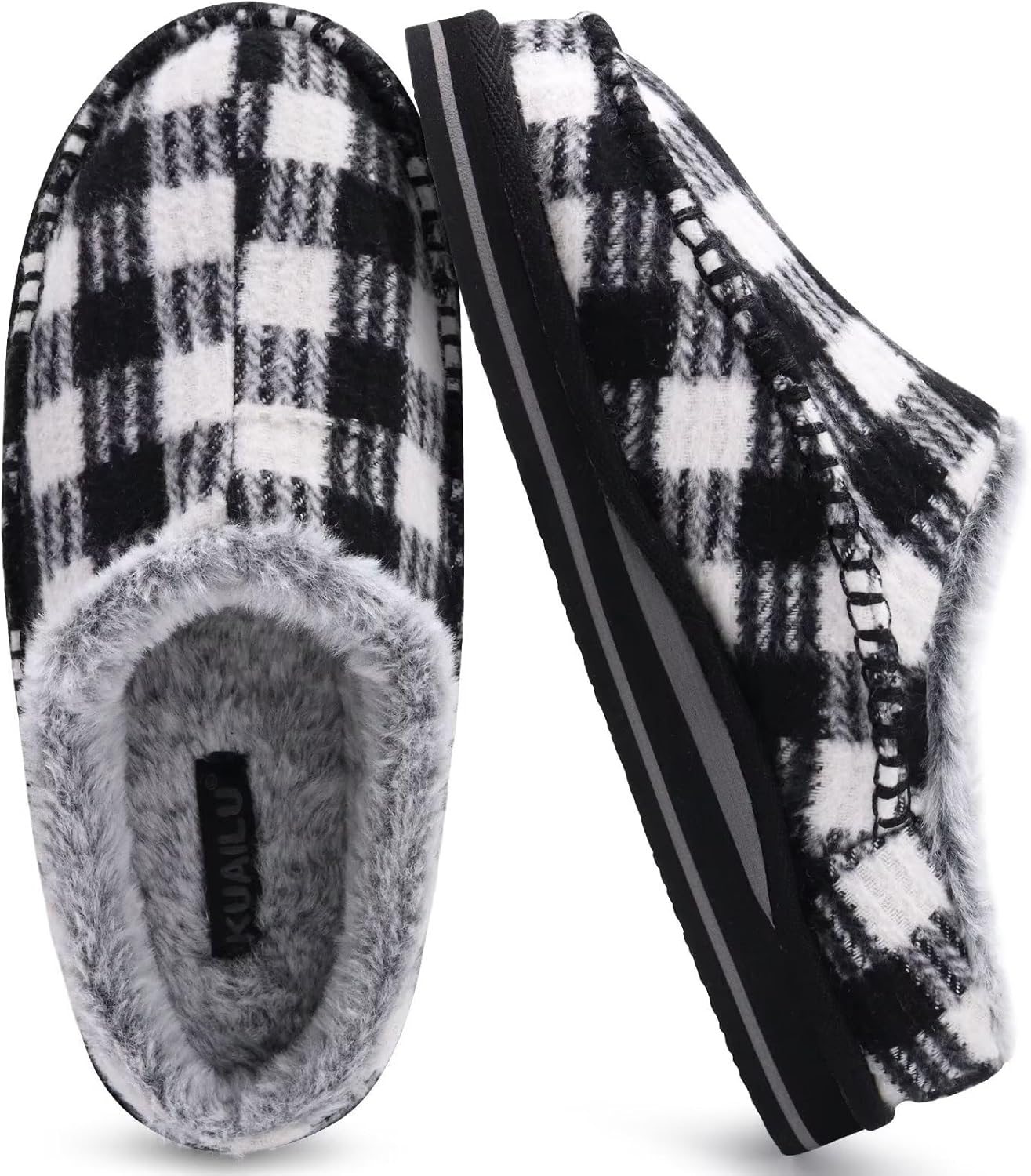 KuaiLu Mens Clog Slippers with Arch Support and Comfort