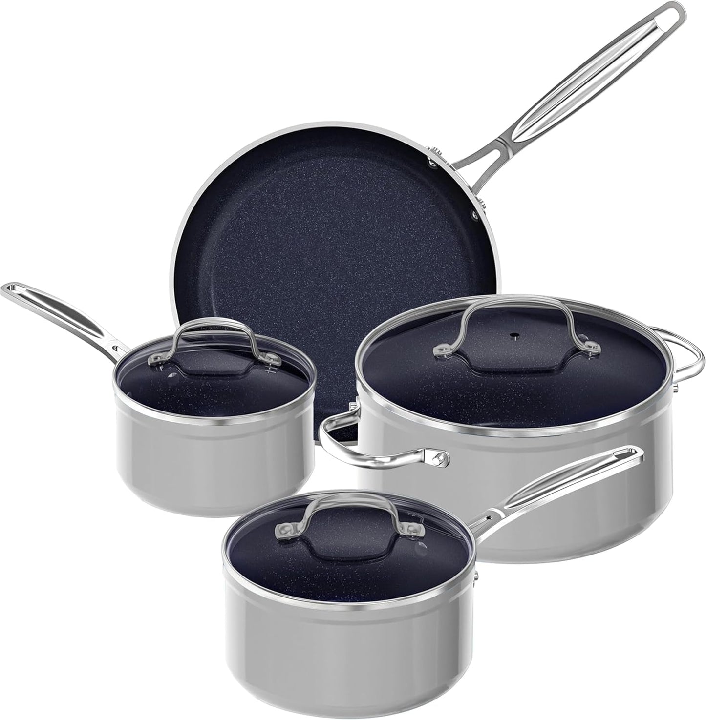 Nuwave 7pc Cookware Set with Healthy Duralon Blue Ceramic Coating