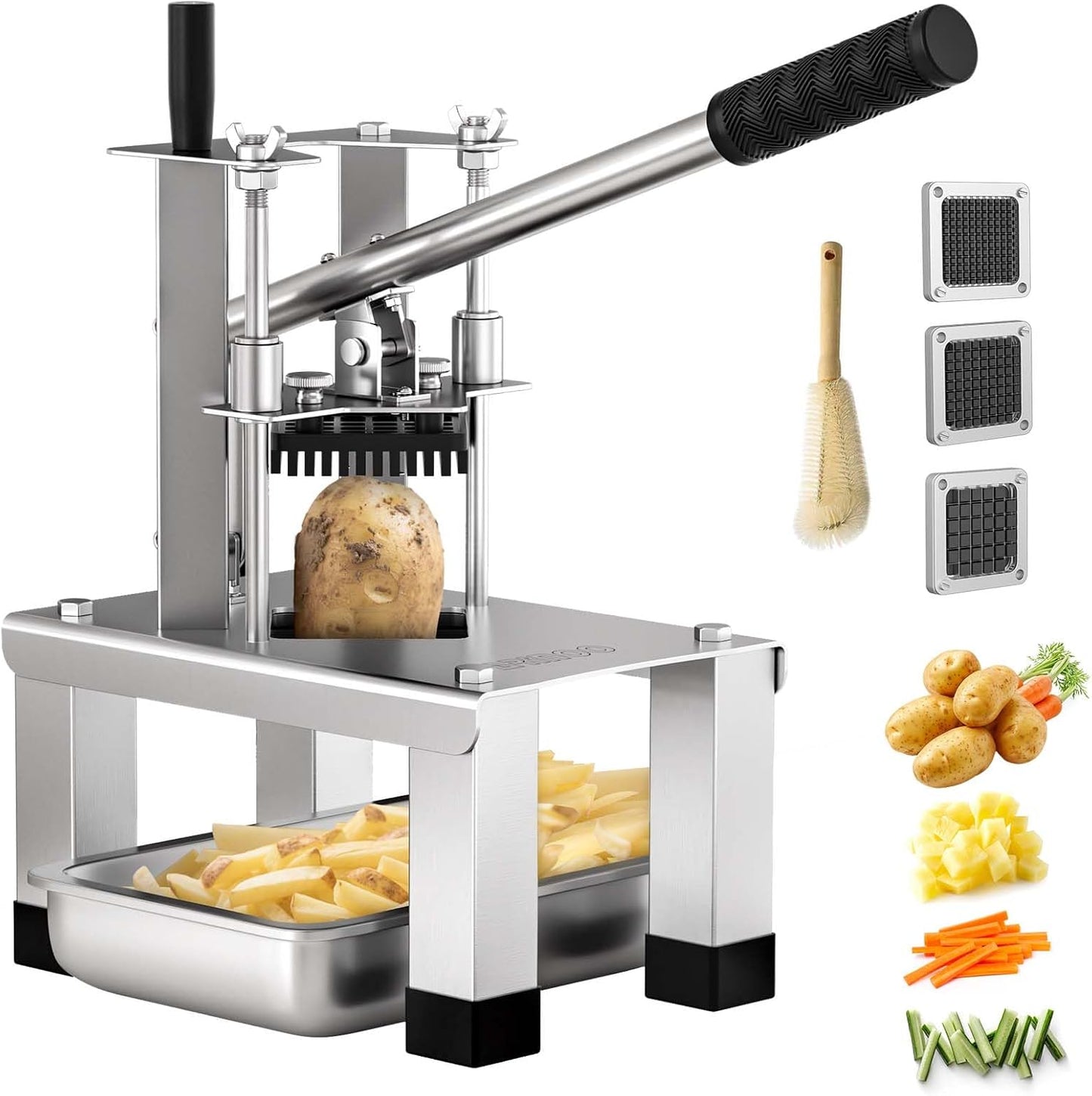 Commercial French Fry Cutter and Vegetable Dicer for Home Use