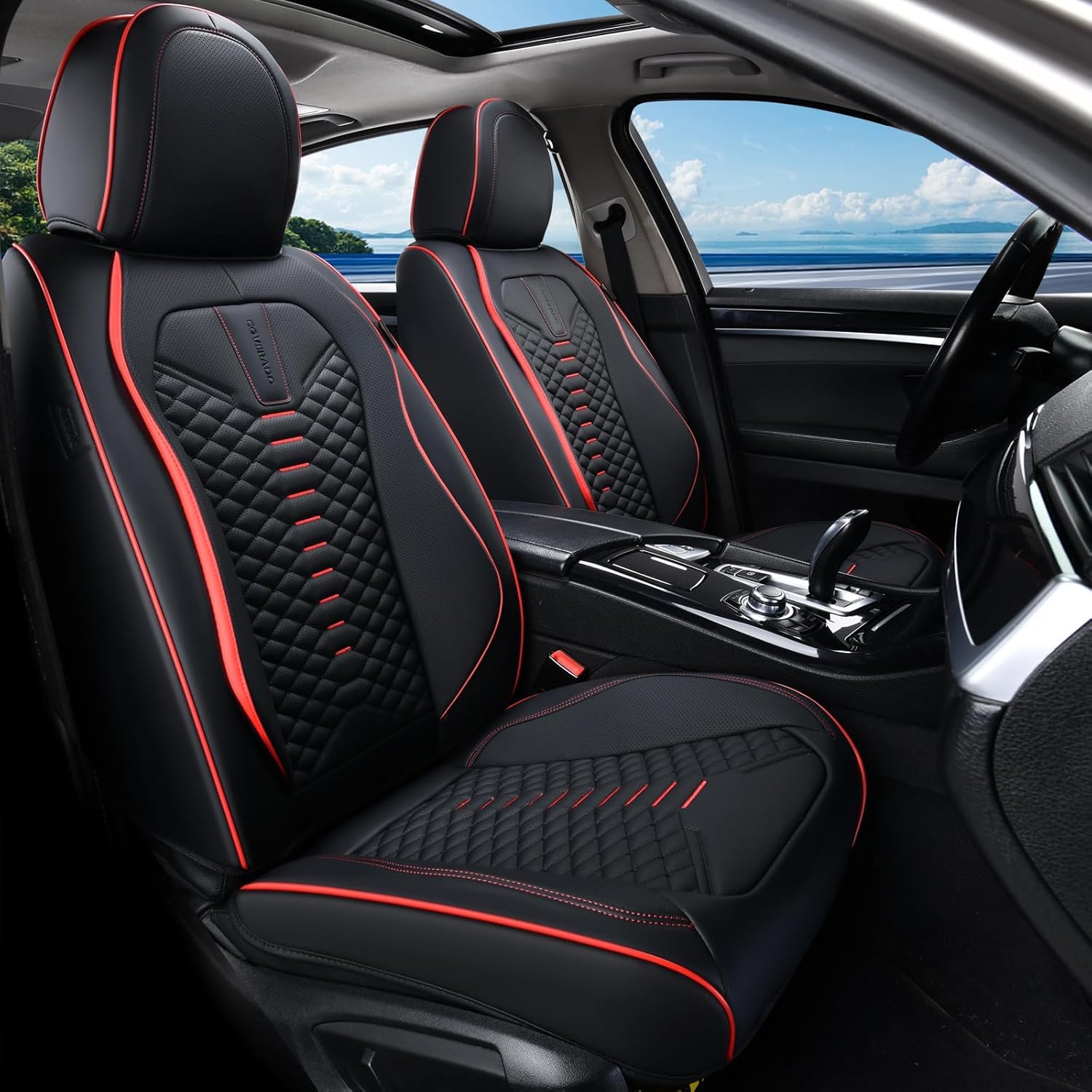 Coverado Car Seat Covers - Waterproof Nappa Leather Protectors