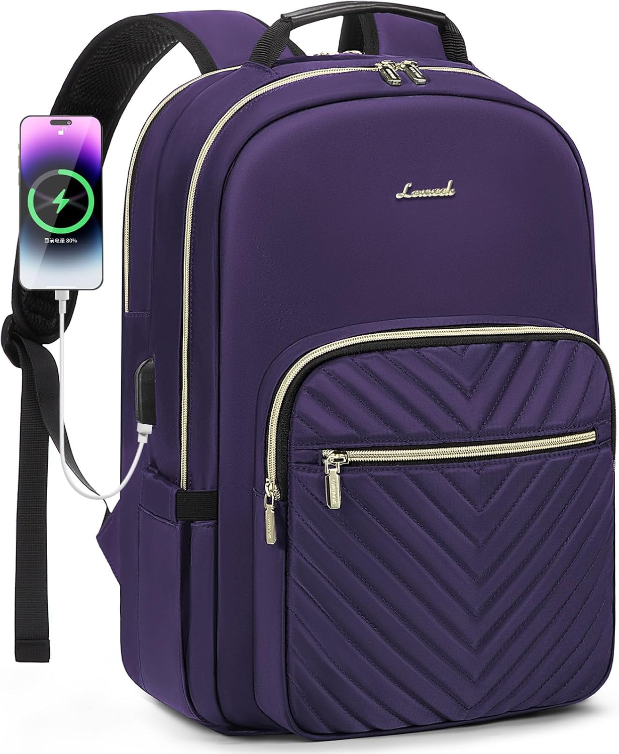 LOVEVOOK Laptop Backpack for Women with USB Port and Pockets