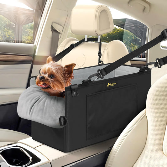 QUMY Dog Car Seats for Small Dogs Up to 11lbs - Portable Booster