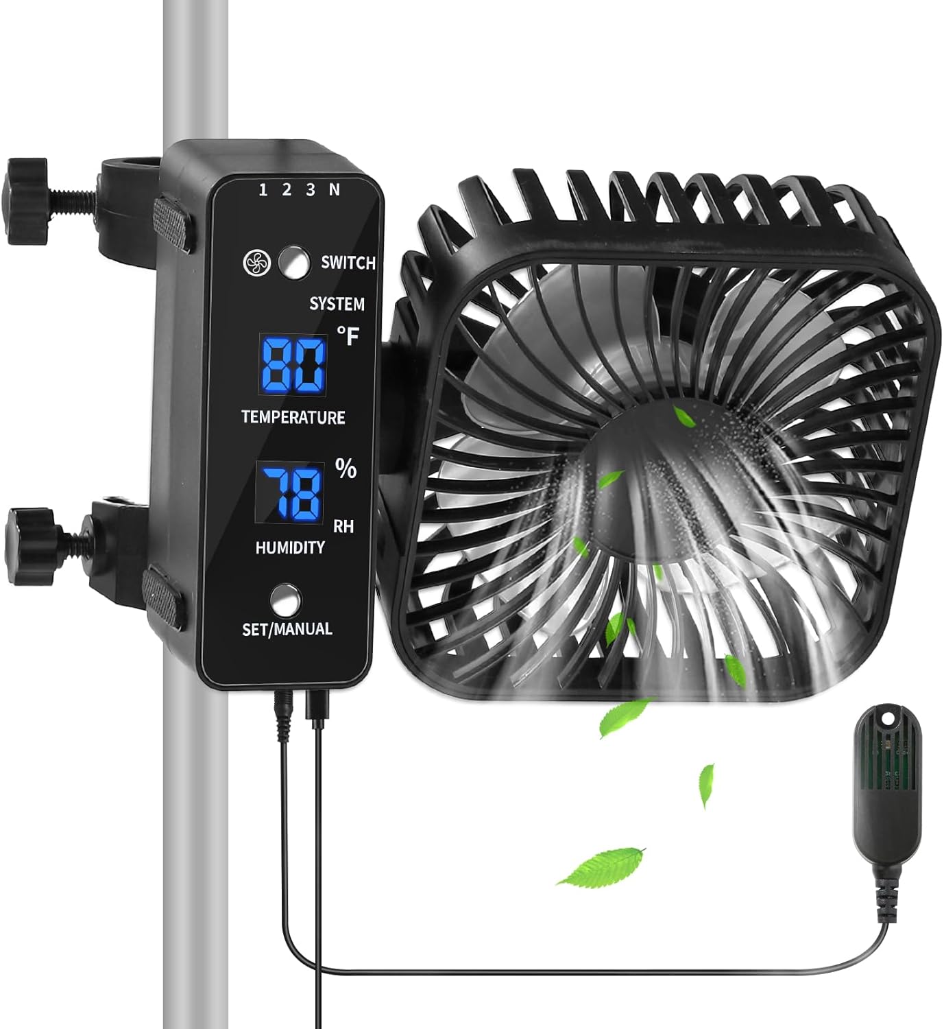 DAOTAILI Hydroponic Grow Tent Fan - Precise Climate Control