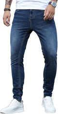 HUNGSON Skinny Jeans for Men Stretch Slim Fit Ripped Distressed 5