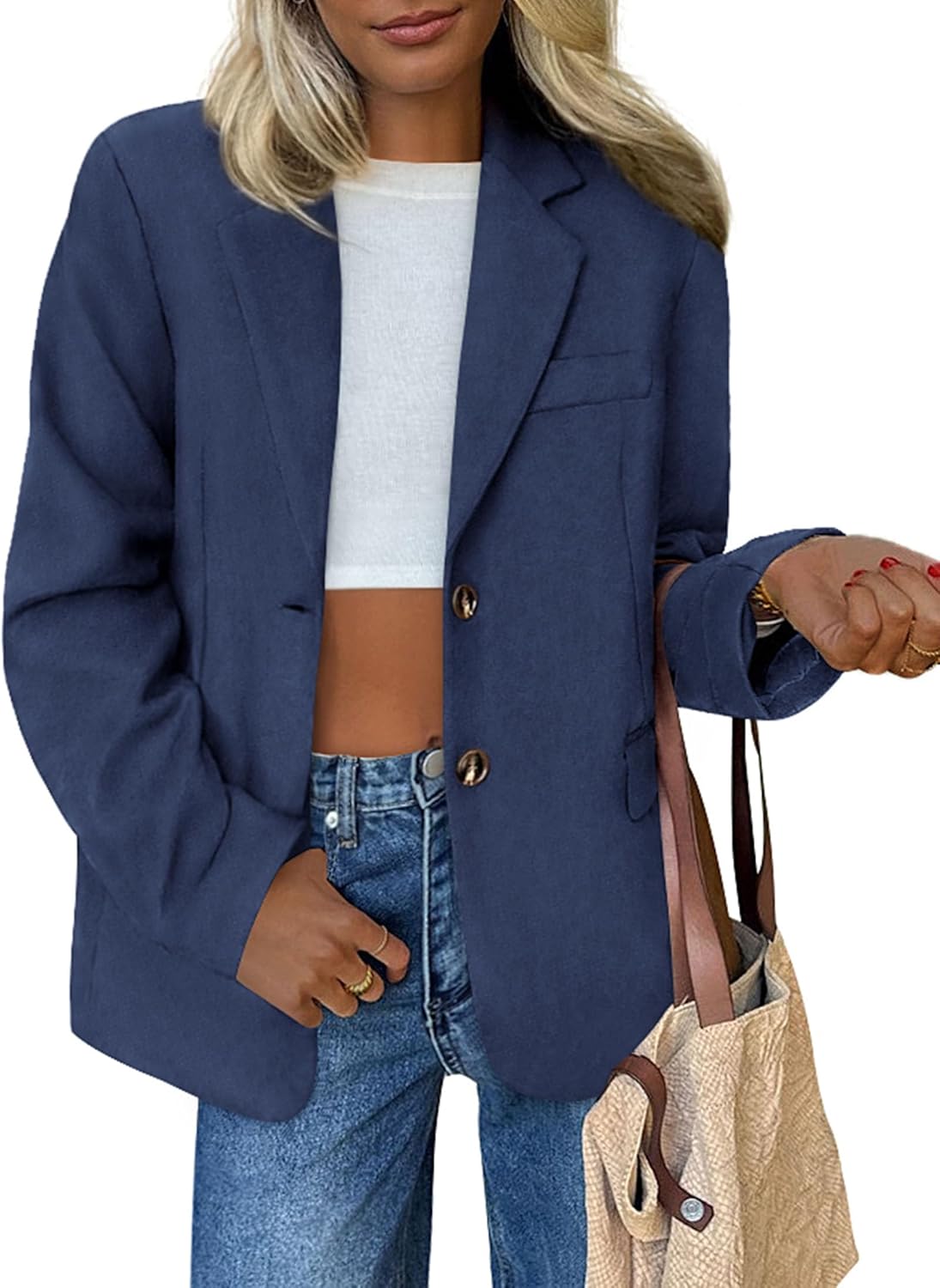 PRETTYGARDEN Blazers for Women: Chic Faux Suede Office Wear