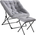 Comfy Chair for Adults Faux Fur Folding Lounge - Extra Large Cozy Seat