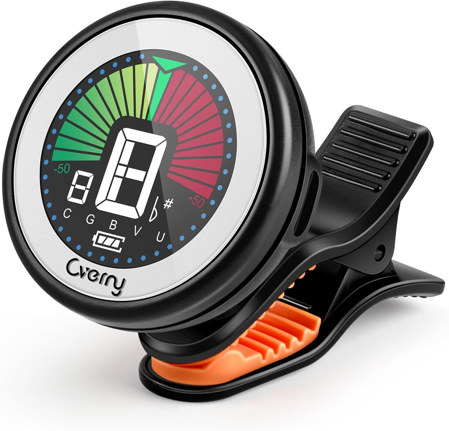 Rechargeable Guitar Tuner with LCD Display & Metronome - Cverny
