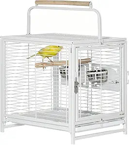 PawHut 18in Heavy Duty Wrought Iron Travel Bird Cage Carrier