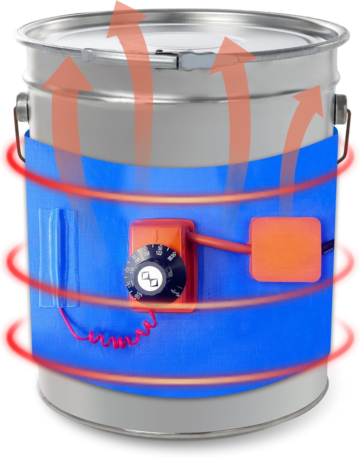 UPGRADED Blue 5 Gallon Metal Drum Heater with Twist Control