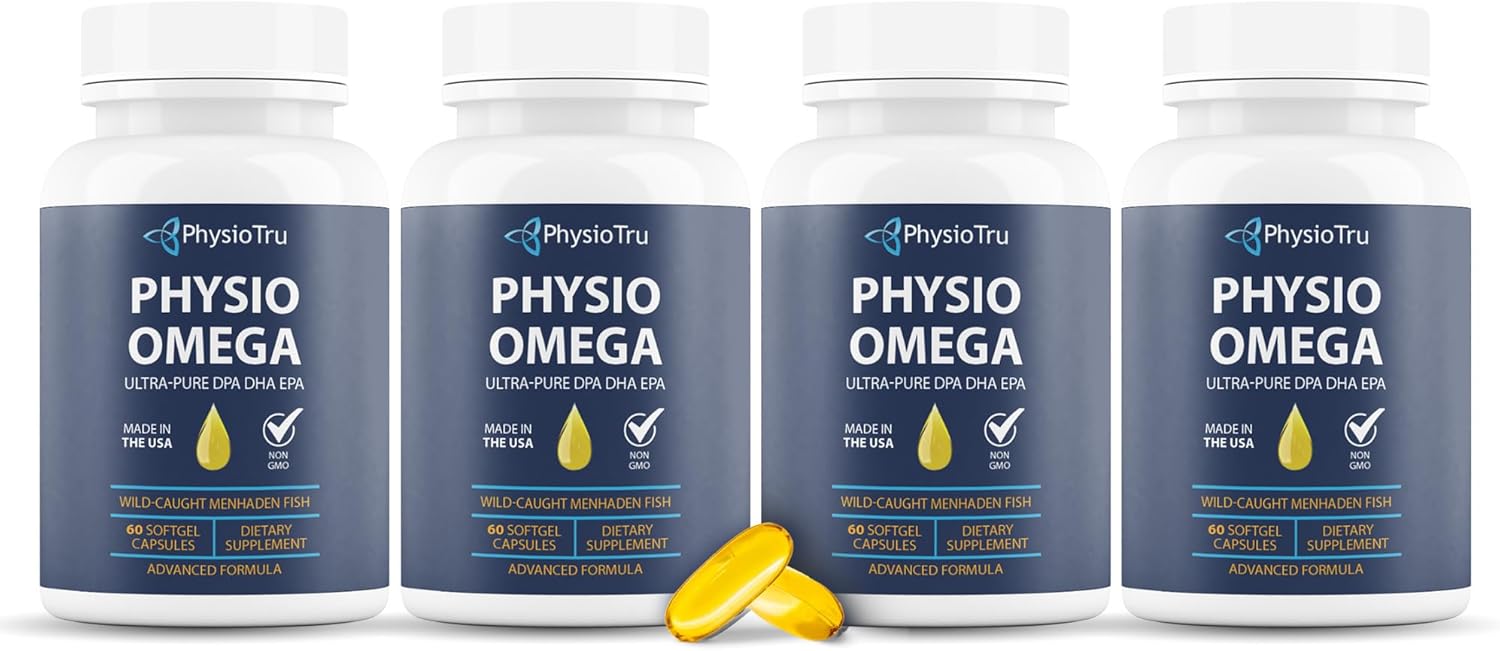 Physio Omega 3 Supplement - Sustainably Sourced Fish Oil Pack