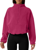 QINSEN Women Half Zip Fleece Sweatshirt Mock Neck - Warm Everyday