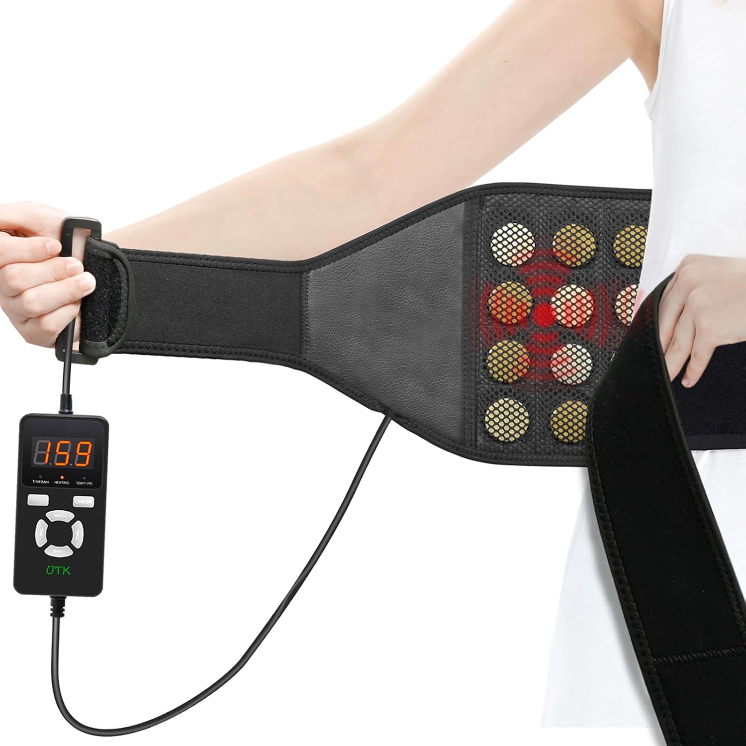 UTK Vibrating Far Infrared Heating Pad for Pain Relief and Comfort