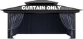 Outdoor Gazebo Curtain Replacement 4-Panel Sidewalls 12ft x 16ft