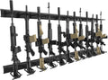 Heavy Duty Steel Gun Rack Wall Mount - Adjustable 4/8/12 Slot