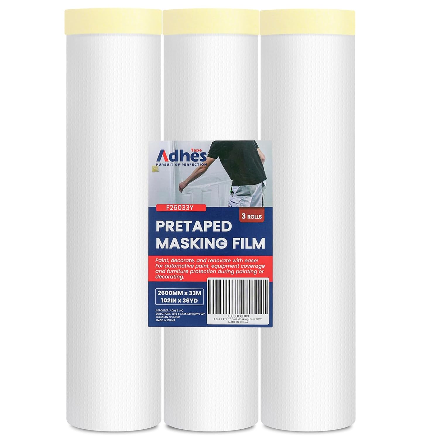 ADHES Pre-Taped Masking Film for Dust-Proof Paint Protection